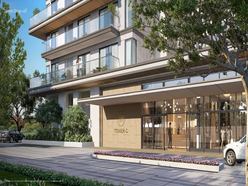 Emaar Serenity Hills Tower C entrance with luxury drop-off area